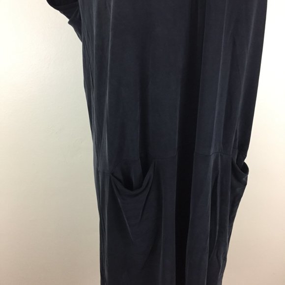 DOLAN Left Coast Coll Anthropologie Loose Fit Black Pockets High Low Hem Dress - Picture 8 of 11